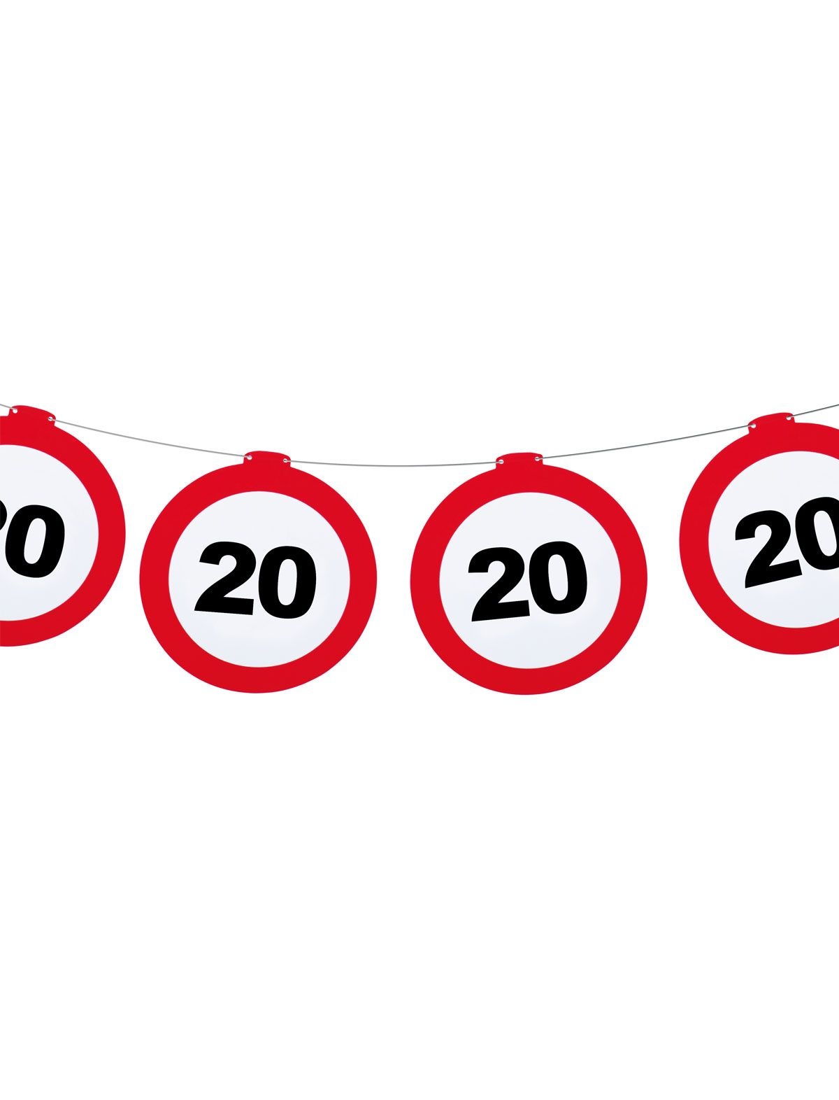 Bordjesslinger verkeersbord 20 jaar - 12 meter
