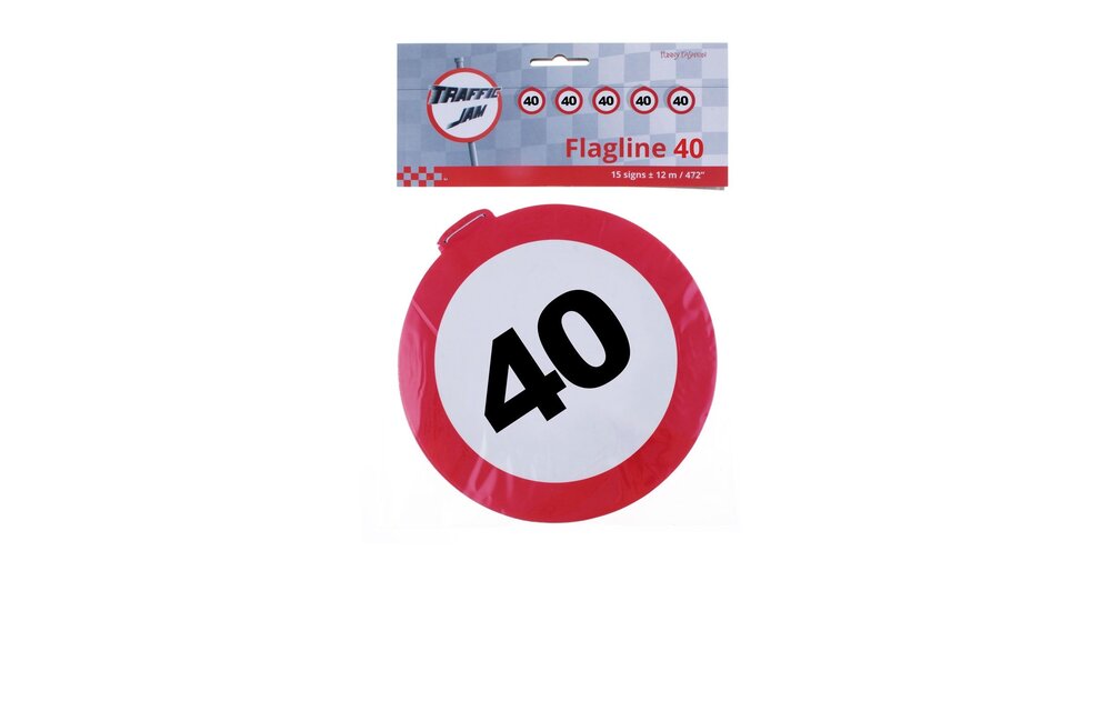 Bordjesslinger verkeersbord 40 jaar - 12 meter