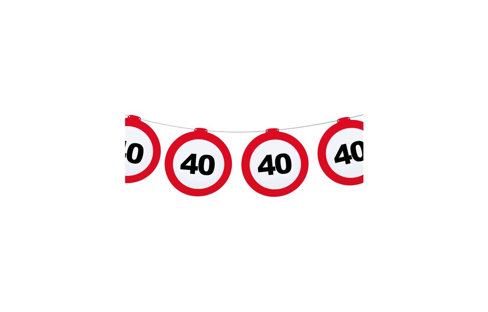 Bordjesslinger verkeersbord 40 jaar - 12 meter
