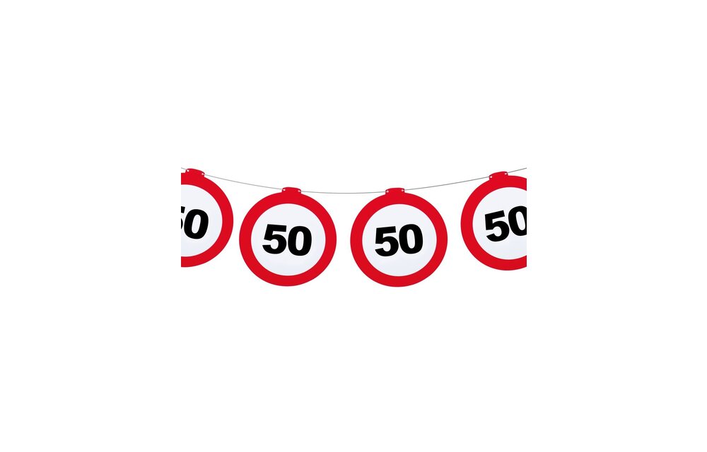 Bordjesslinger verkeersbord 50 jaar - 12 meter