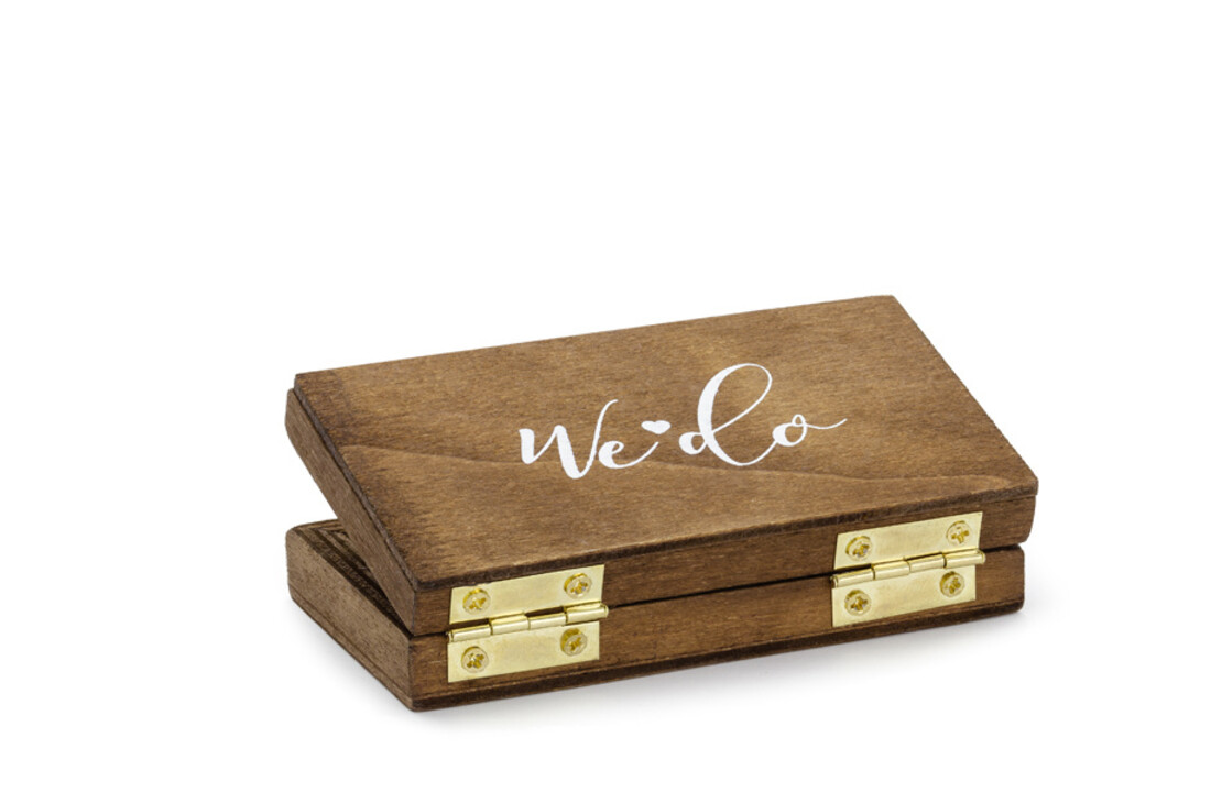 Houten ringendoosje - We do - Mr & Mrs
