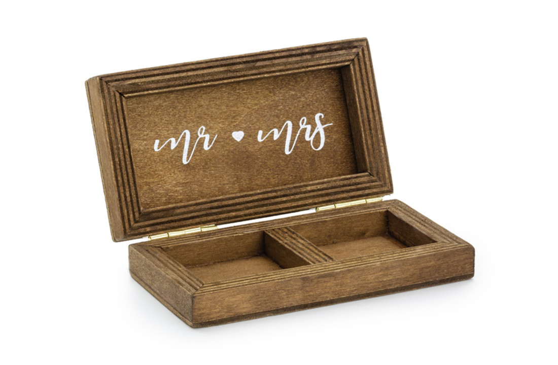Houten ringendoosje - We do - Mr & Mrs