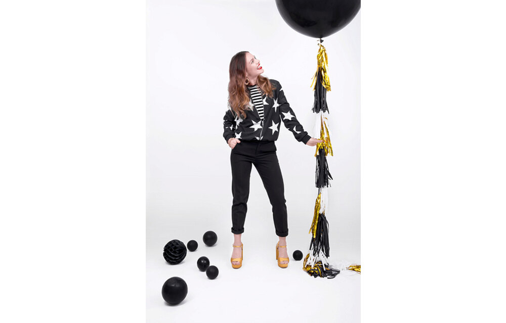 Reuzeballon zwart/black 100 centimeter