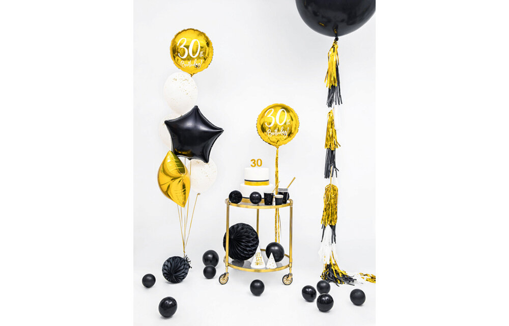 Reuzeballon zwart/black 100 centimeter