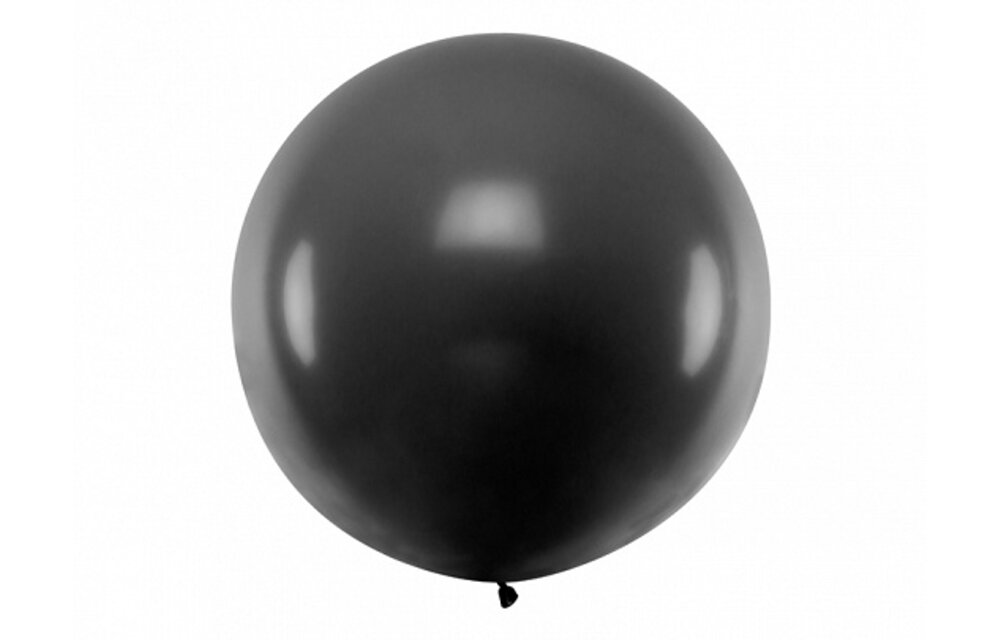 Reuzeballon zwart/black 100 centimeter