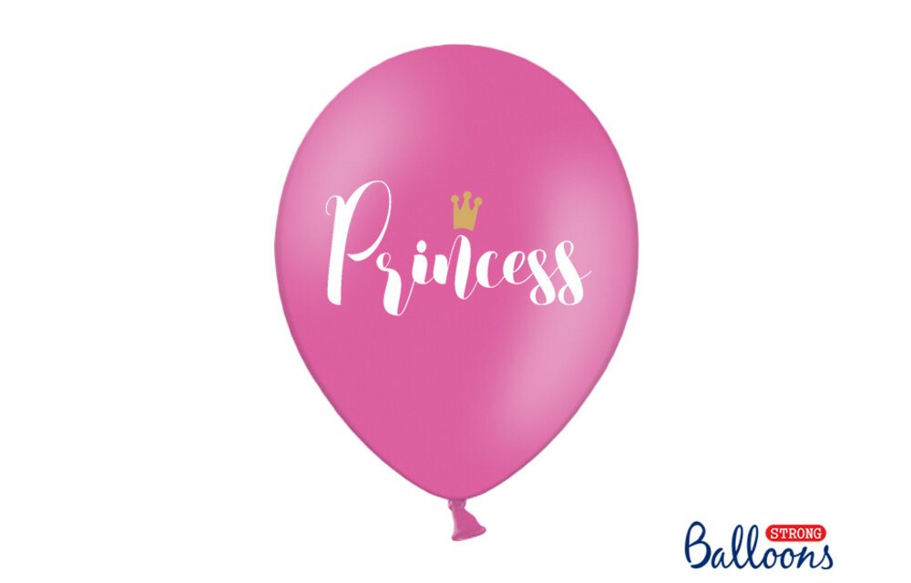 Ballonnen 30cm, Princess, Pastel Hot Pink 6 stuks