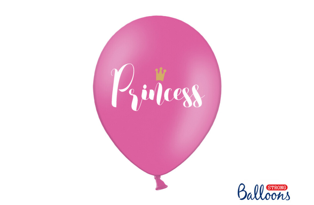 Ballonnen 30cm, Princess, Pastel Hot Pink 6 stuks