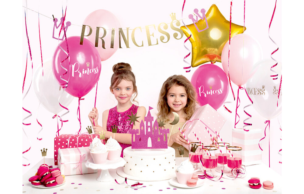 Ballonnen 30cm, Princess, Pastel Hot Pink 6 stuks