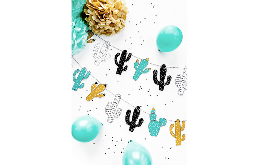 cactus met stippen slinger van karton