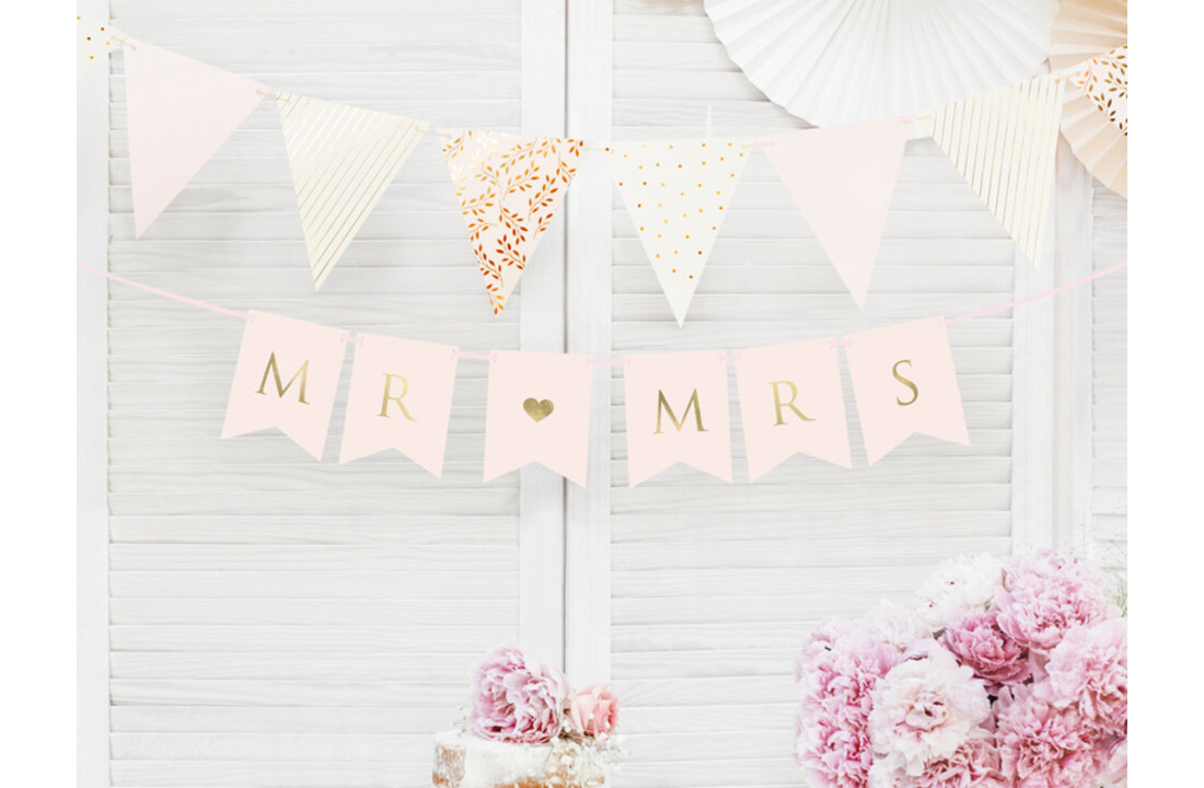 Slinger Mr & Mrs roze-goud