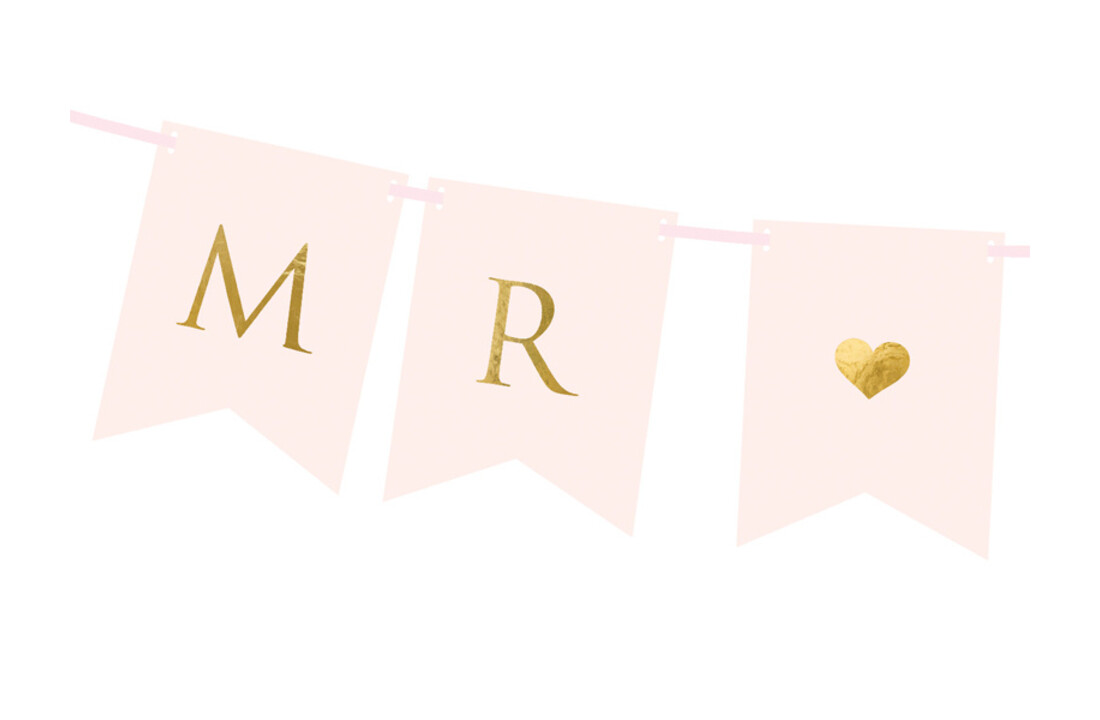 Slinger Mr & Mrs roze-goud