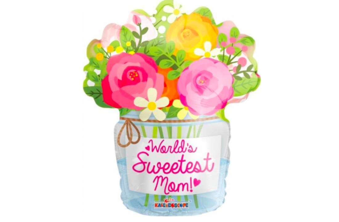 Folieballon - World's Sweetest Mom - 45 cm