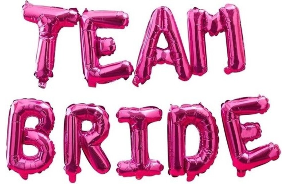 Team Bride Folie Ballonnen - roze