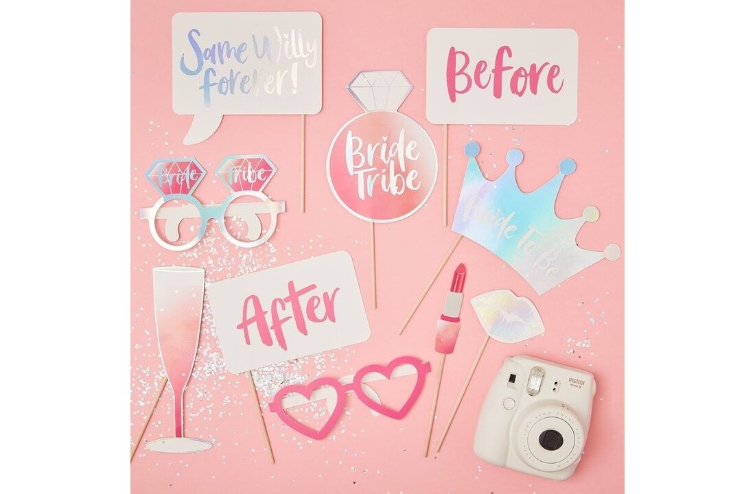 Photo Booth Props 'Bride Tribe' - 10-delig