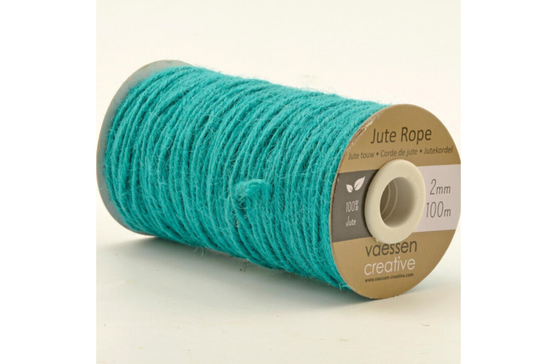 Jute touw aqua | 100 meter | 2 mm breed