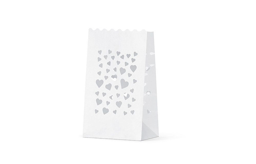 Candle bags hartjes| lichtzakjes | 10 stuks