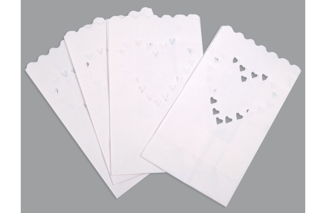 Candle bags hart | lichtzakjes | 10 stuks
