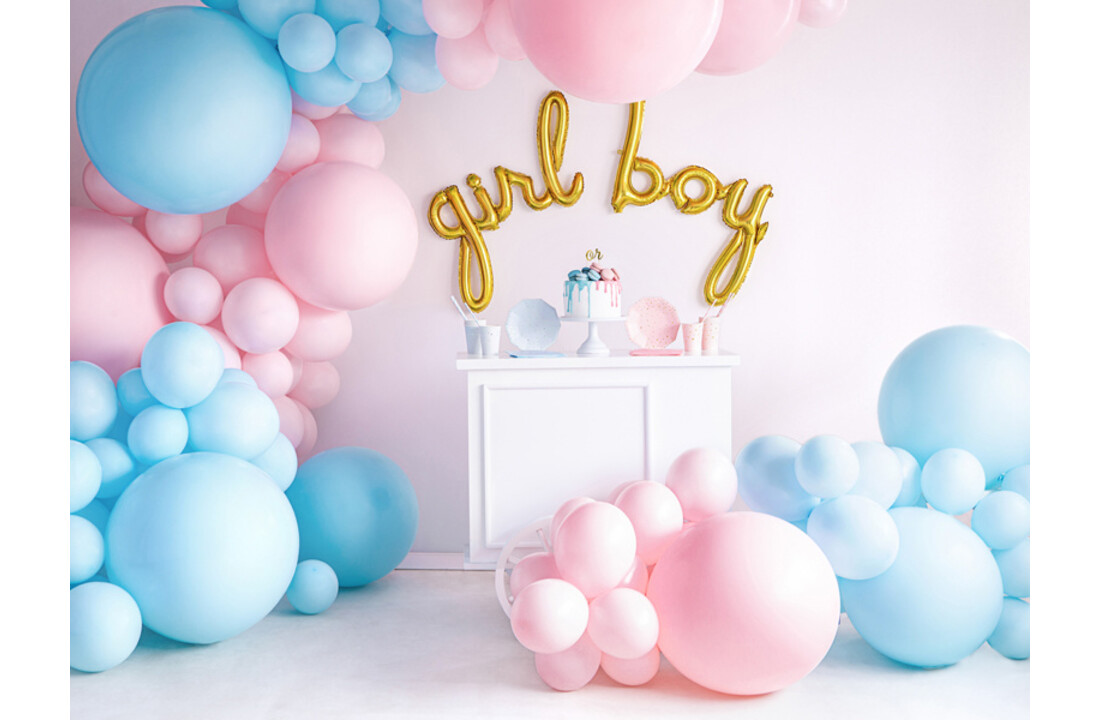 Jumbo pastel ballon -lichtroze - 1 meter