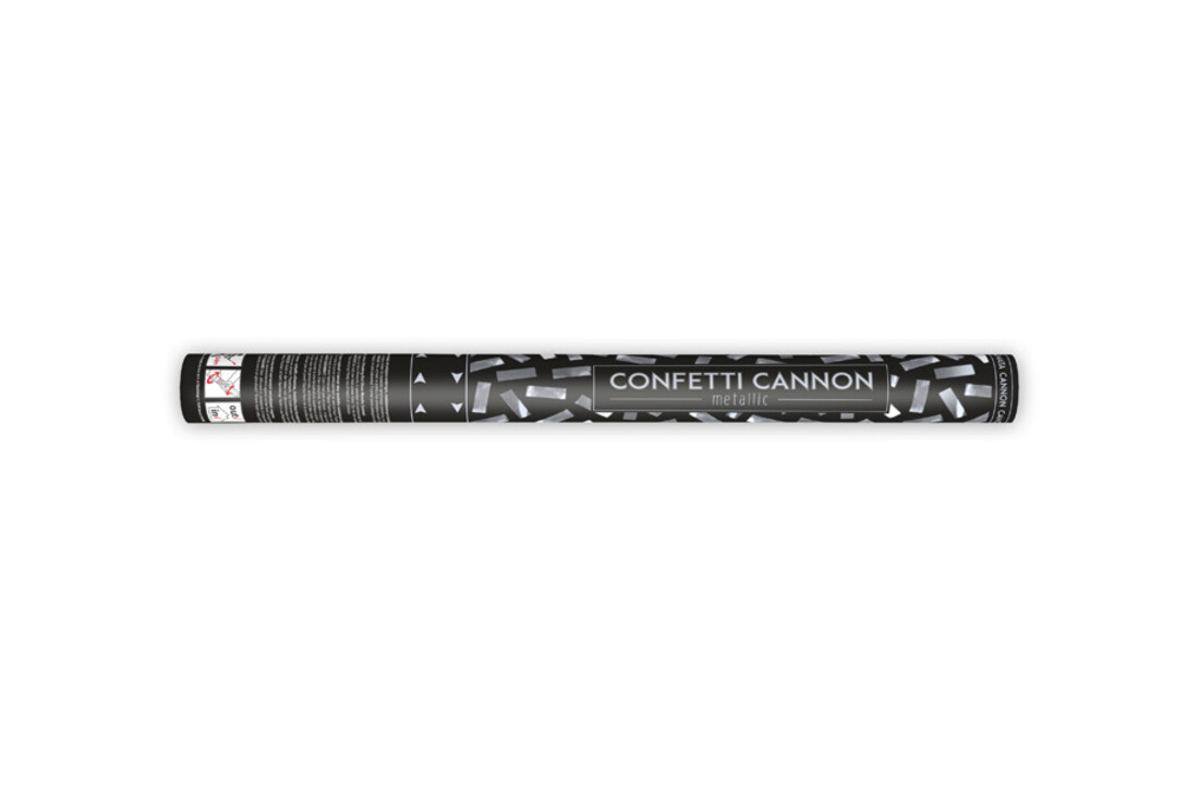 Confetti kanon met zilveren snippers - 40 centimeter