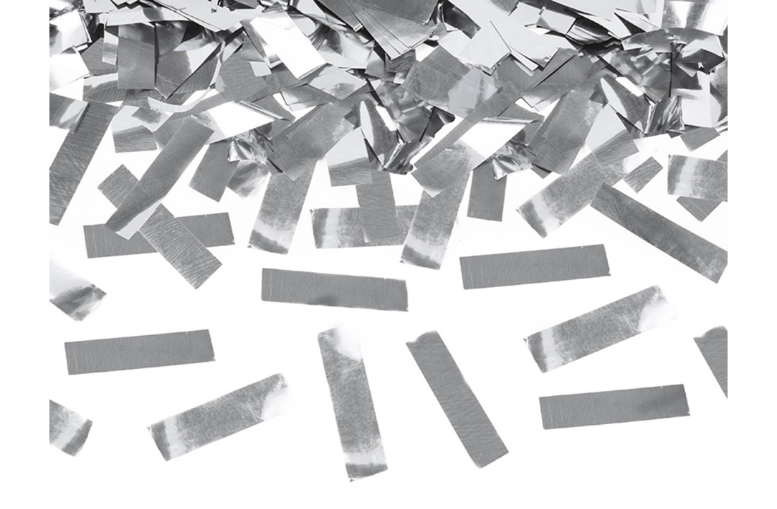 Confetti kanon met zilveren snippers - 40 centimeter