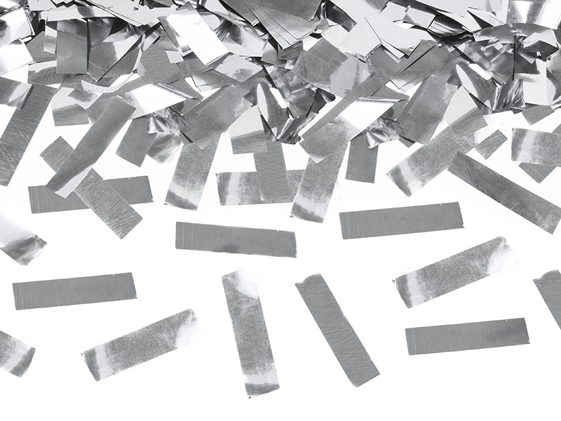 Confetti kanon met zilveren snippers - 40 centimeter