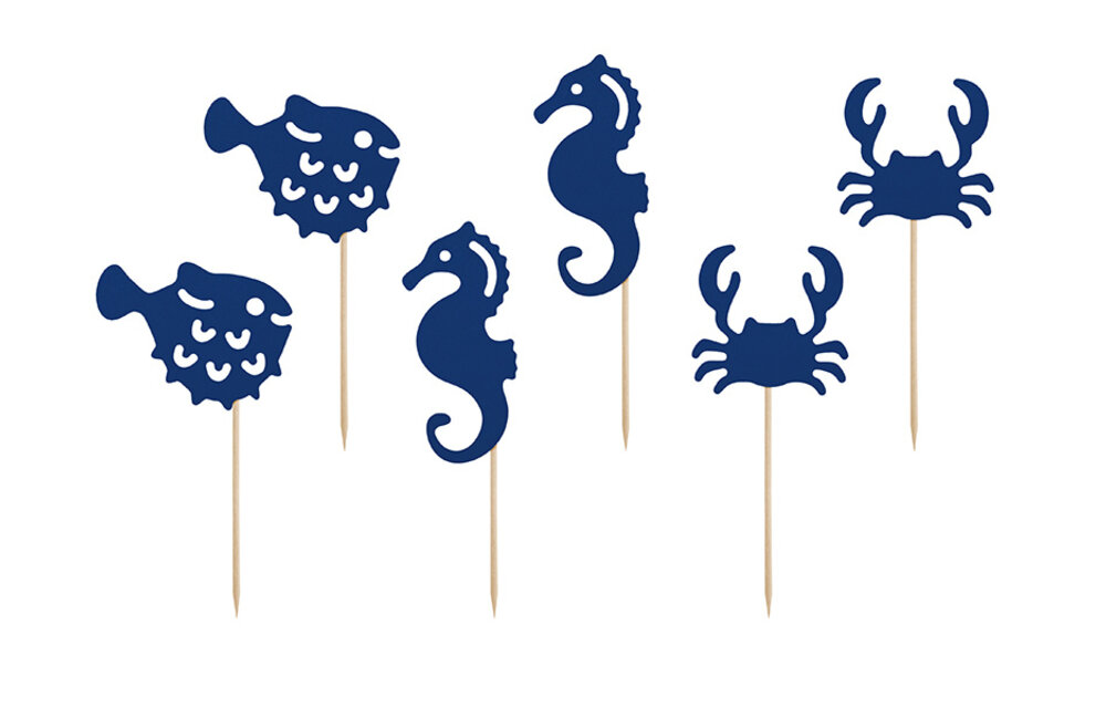 Zeedieren cupcake-toppers