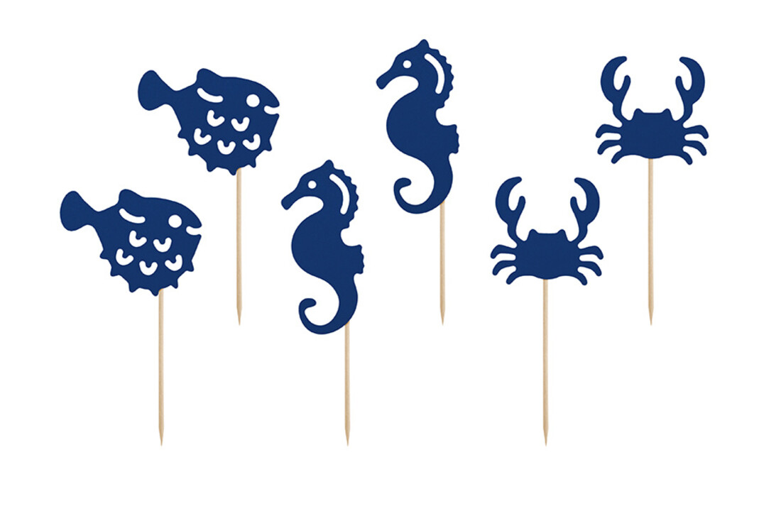 Zeedieren cupcake-toppers