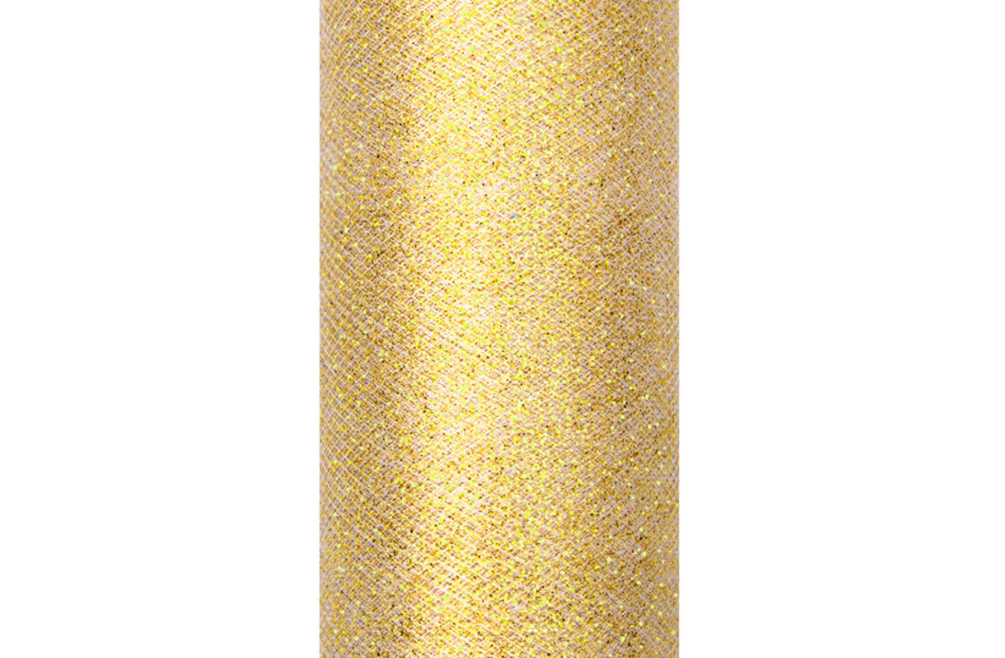 Tule - goud- 0,15 x 9 m