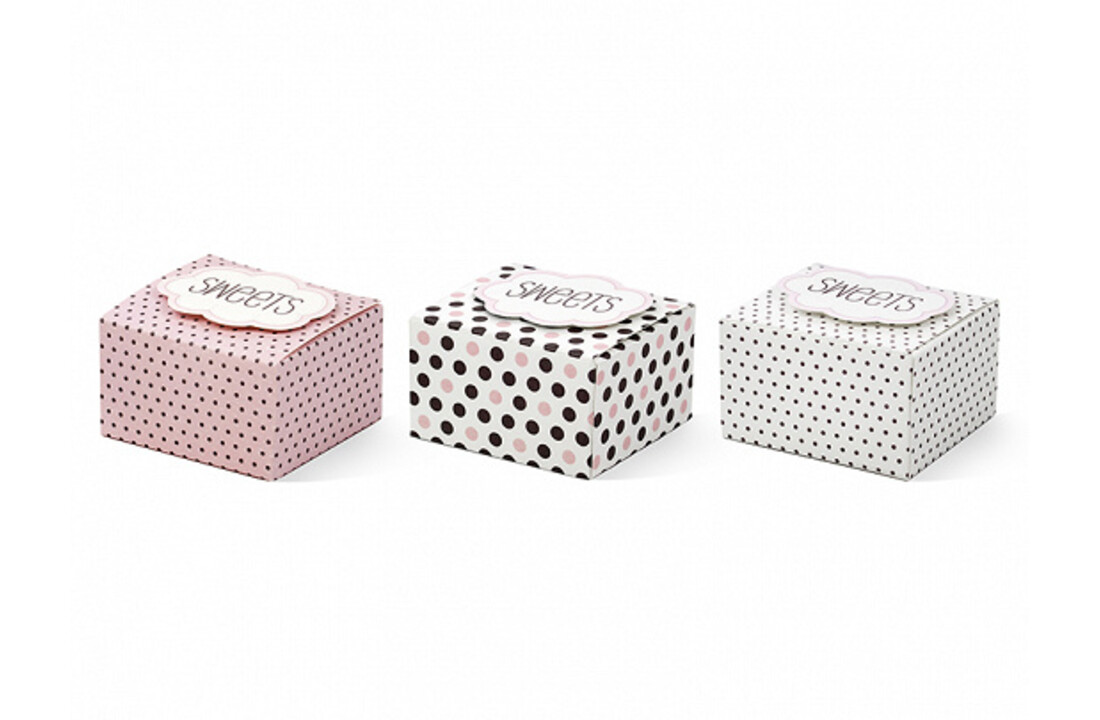 Snoepdoosjes roze - Sweets - 6 stuks