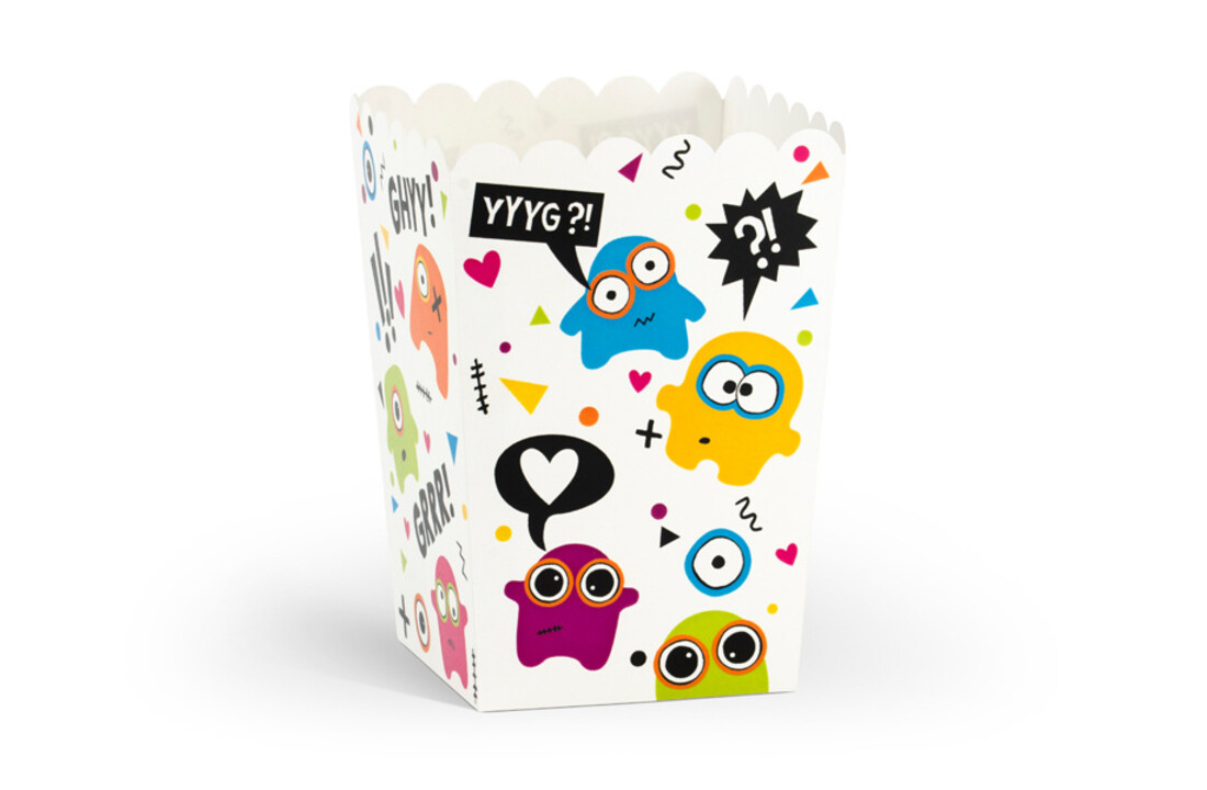 Monsters - popcornbakjes - 6 stuks