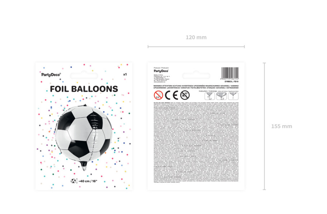 Voetbal - Folieballon - 40 cm