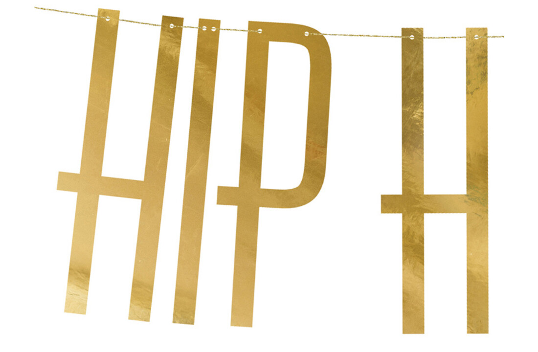 Hip Hip Hooray - slinger - goud