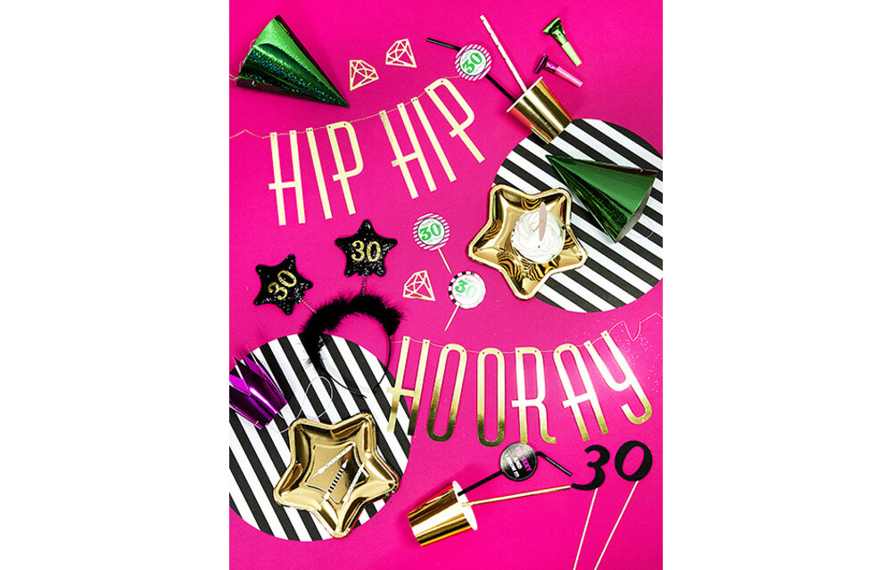 Hip Hip Hooray - slinger - goud