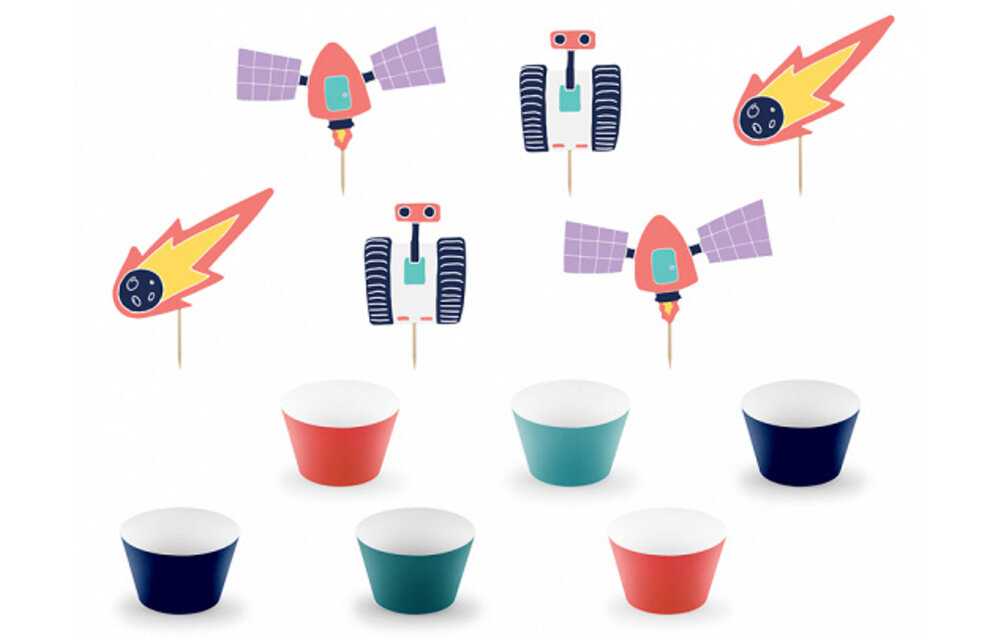 Space cupcake set - 12-delig