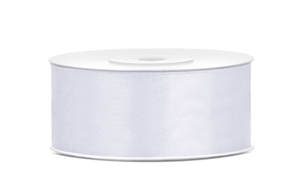 Wit lint - 2,5 cm breed - 25 meter lang