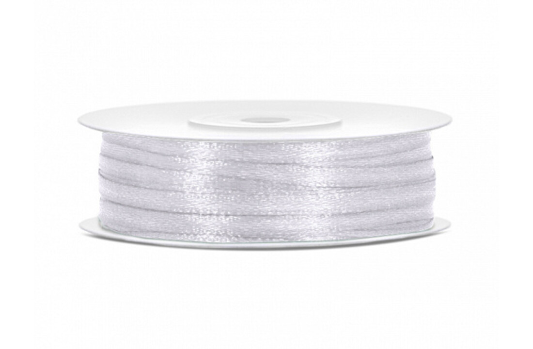 Wit lint - 0,3 cm breed - 50 meter lang
