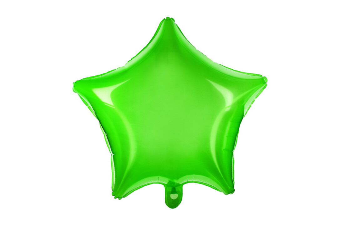 Folieballon ster - groen transparant - 48 cm