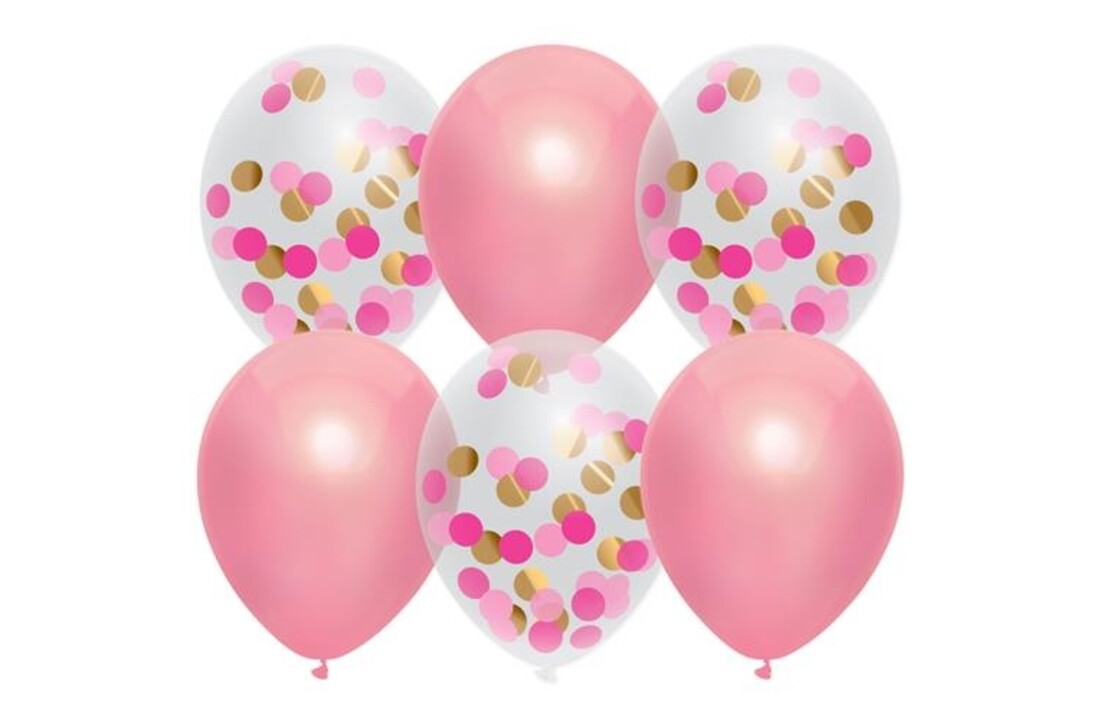 Ballonnenmix - Prinses roze - 30 centimeter - 6 stuks