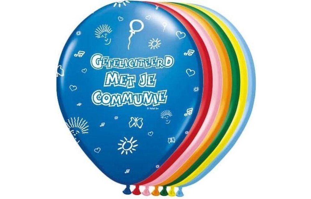 Ballonnen - Gefeliciteerd met je communie - 8 stuks