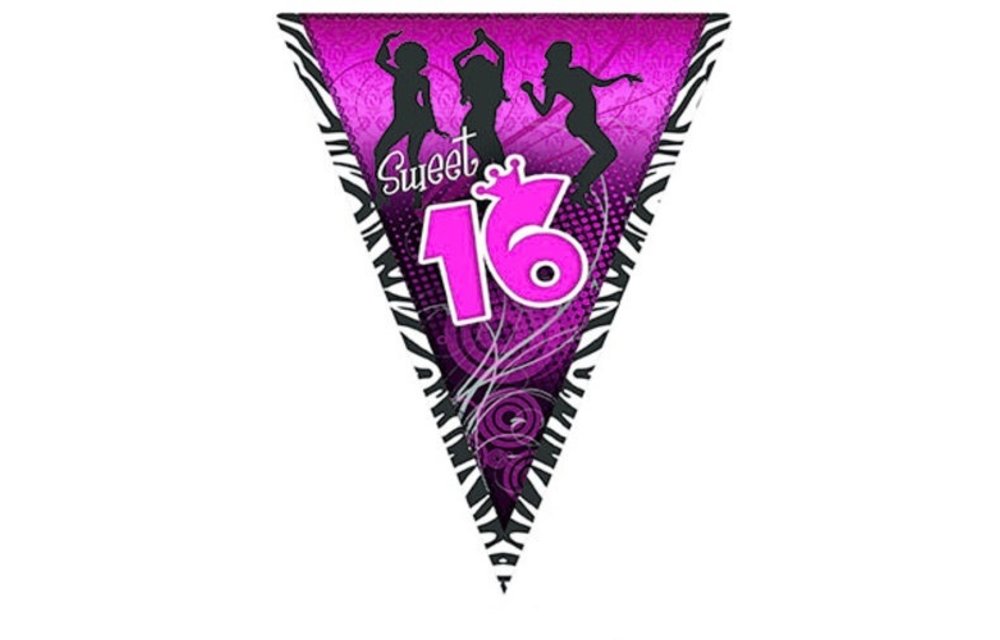 Sweet Sixteen - vlaggenlijn - 5 meter
