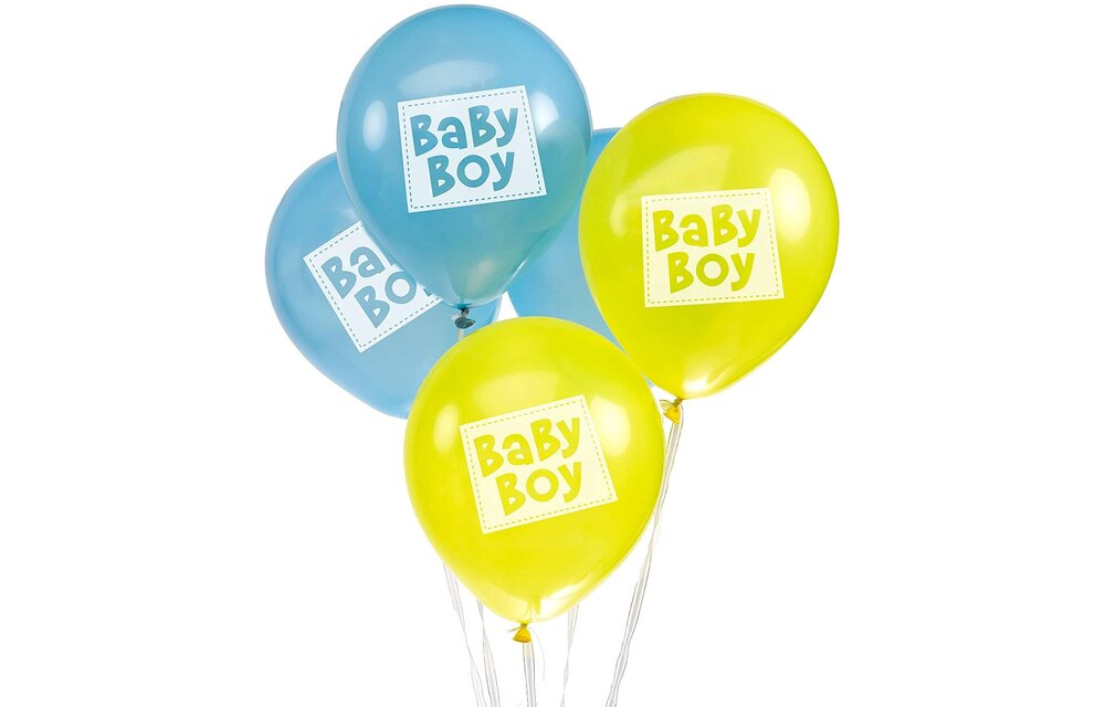 Ballonnen - Baby Boy - geel en blauw - 8 stuks