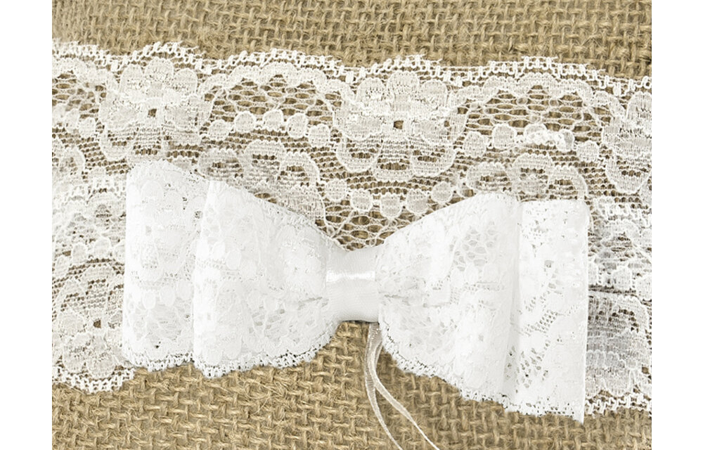 Ringkussen Jute met strik - 16 cm