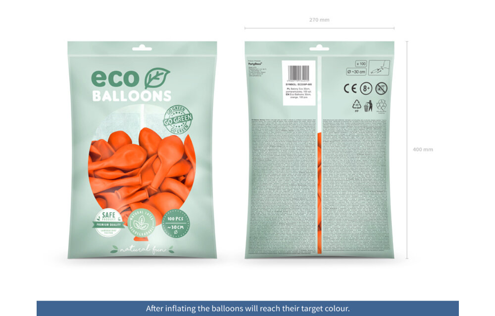 Ballonnen ECO Oranje - 30 cm