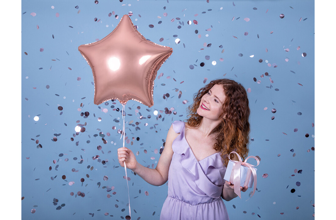 Sterrenballon folie - rosé goud - 48 cm