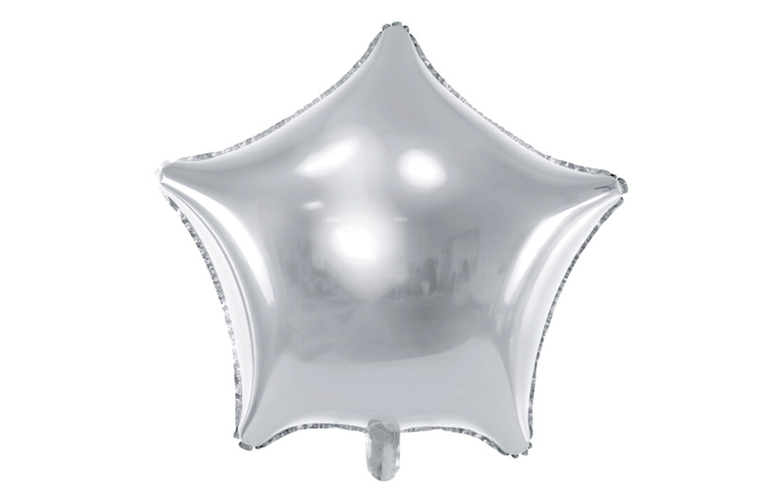 Sterrenballon folie - zilver - 48 cm