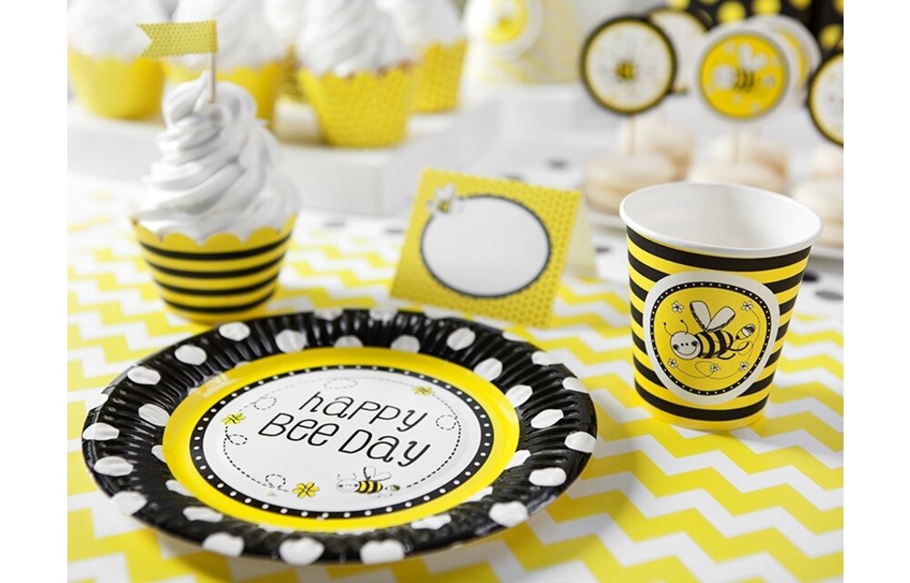 Papieren drinkbekers - Happy Bee - 6 stuks