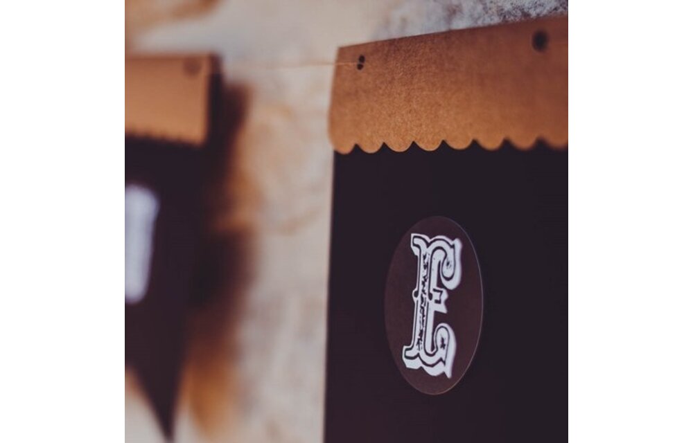 Letter stickers vintage zwart - wit