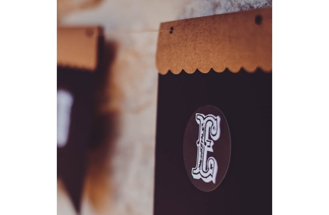 Letter stickers vintage zwart - wit