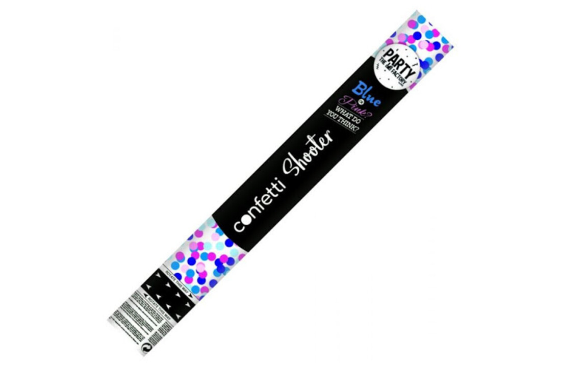 Gender Reveal confettikanon roze - Blue or pink?