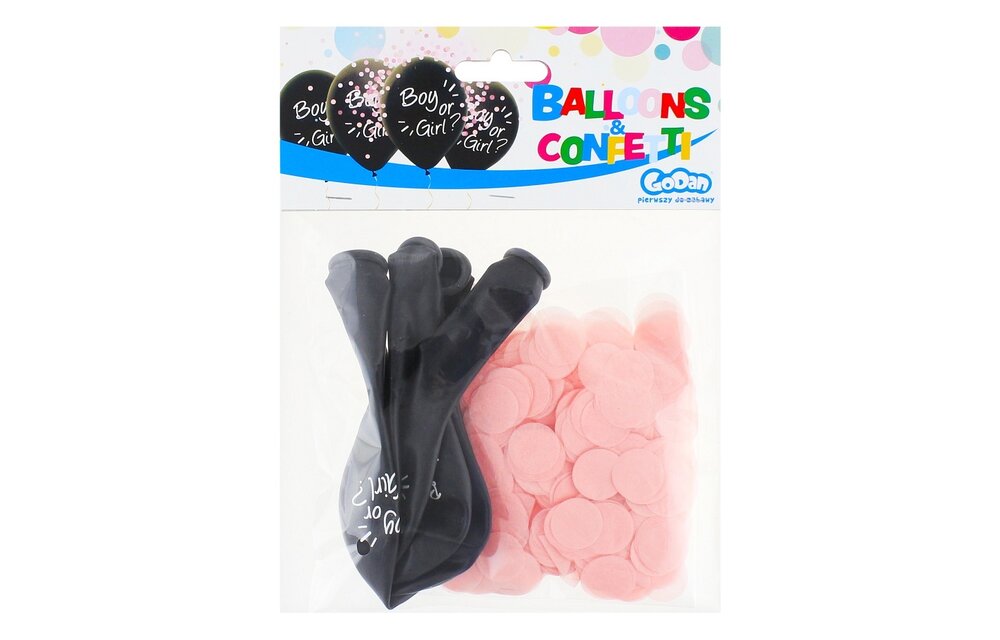 Gender Reveal confettiballonnen - roze - 4 stuks